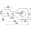 Connection bracket IF3 straight bore diameter d1 36 mm thumbnail 2