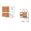 THT female header angled Pin spacing 3.81 mm orange thumbnail 3