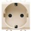 GERMAN STANDARD SOCKET-OUTLET 250V ac - 2P+E 16A - 2 MODULES - IVORY - CHORUSMART thumbnail 2