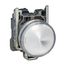 Harmony XB4, Pilot light, metal, white, Ø22, plain lens with integral LED, 230...240 VAC thumbnail 1