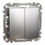 Sedna Design & Elements, 2-circuits switch 10AX, professional, brushed aluminium thumbnail 3