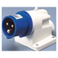 90° ANGLED SURFACE MOUNTING INLET - IP44 - 2P+E 32A 200-250V 50/60HZ - BLUE - 6H - SCREW WIRING thumbnail 1