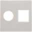 Finishing set for single coaxial connection and network connection RJ4 thumbnail 1