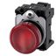 Indicator light, 22 mm, round, metal, shiny, red, lens, smooth, with holder, LED module with integrated LED 24 V AC/DC,  3SU1152-6AA20-3AA0-Z Y10 thumbnail 1