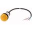 Indicator light, Flat, Cable (black) with non-terminated end, 4 pole, 1 m, Lens yellow, LED white, 24 V AC/DC thumbnail 1