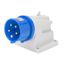 90° ANGLED SURFACE MOUNTING INLET - IP44 - 3P+E 32A 200-250V 50/60HZ - BLUE - 9H - SCREW WIRING thumbnail 2