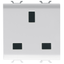 BRITISH STANDARD SOCKET-OUTLET 250V ac - 2P+E 13A - 2 GANG - GLOSSY WHITE - CHORUSMART thumbnail 1