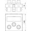 MTG-3R F SWGR1 Multimedia support video cinch 3x coupling, socket-socket 45x45mm thumbnail 2