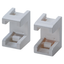 PAIR OF PIPE FITTINGS FOR VERTICAL AND HORIZONTAL COUPLING OF ENCLOSURES - CLIP FIXING TYPE thumbnail 1