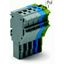 1-conductor female connector Push-in CAGE CLAMP® 4 mm² gray/blue/green thumbnail 3