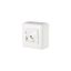 Modul wall outlet surface mounted 1 port unequipped pure white thumbnail 1