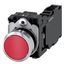 Pushbutton, 22 mm, round, metal, shiny, red, pushbutton, flat, momentary  3SU1150-0AB20-1FA0-Z X90 thumbnail 1