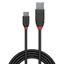 0.15m USB 3.2  Type A to C Cable, 10Gbps,  Black Line USB Type A Male to C Male thumbnail 2