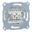 Double two-way switch insert 1 pole, flush-mntd, 10 AX, AC 250 V, screwl. term. thumbnail 2