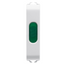 SINGLE INDICATOR LAMP - GREEN - 1/2 MODULE - GLOSSY WHITE - CHORUSMART thumbnail 1