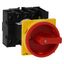 Main switch, P1, 40 A, rear mounting, 3 pole + N, 1 N/O, 1 N/C, Emergency switching off function, With red rotary handle and yellow locking ring, Lock thumbnail 10