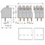 PCB terminal block push-button 1.5 mm² gray thumbnail 2