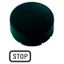 Button plate, raised black, STOP thumbnail 1