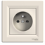 Asfora - single socket outlet with pin earth - 16A cream thumbnail 4