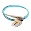 Patch cord fiber optic OM3 multimode (50/125µm) SC/LC duplex 2 meters thumbnail 1