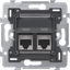 2 RJ45 connections STP cat. 6, PoE++ ready, oblique model, incl. base thumbnail 2