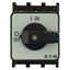 On-Off switch, P1, 40 A, centre mounting, 3 pole, with black thumb grip and front plate thumbnail 9