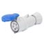 STRAIGHT CONNECTOR HP - IP44/IP54 - 3P+E 32A 200-250V 50/60HZ - BLUE - 9H - FAST WIRING thumbnail 2
