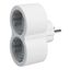 MOP STD SCH 2P+E 16A 2 FRONT OUTLETS WHITE/GREY thumbnail 3