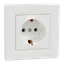 Asfora - single socket outlet with side earth - 16A white thumbnail 4