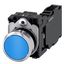 Pushbutton, 22 mm, round, metal, shiny, blue, pushbutton, flat, momentary  3SU1150-0AB50-1FA0-Z X90 thumbnail 2