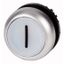 Illuminated pushbutton actuator, RMQ-Titan, Flush, momentary, White, inscribed 1, Bezel: titanium thumbnail 1