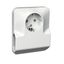 Exxact triple socket-outlet combi 1xSchuko + 2xEuro screwless white thumbnail 3