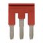 Short bar for terminal blocks 4 mm² push-in plus models, 3 poles, red thumbnail 3