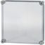 Cap, transparent smoky gray, lockable, HxWxD=375x375x50mm thumbnail 3