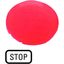 Button lens, flat red, STOP thumbnail 5