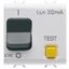 RESIDUAL CURRENT BREAKER WITH OVERCURRENT PROTECTION - C CHARACTERISTIC - CLASS A - 1P+N 10A 230Vac 30mA - 2 MODULES - GLOSSY WHITE - CHORUSMART thumbnail 2