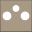 Finishing set for 2 single coax connections for TV and FM and a satell thumbnail 3