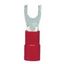 Fork crimp cable shoe, insulated, red, 0.5-1.0mmý, M4 thumbnail 1