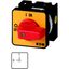 On-Off switch, T0, 20 A, flush mounting, 1 contact unit(s), 1 pole, Emergency switching off function, with red thumb grip and yellow front plate thumbnail 2