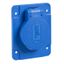 PratiKa socket - blue - 2P + E - 10/16 A - 250 V - French - IP54 - flush - back thumbnail 3