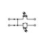 Ground conductor disconnect terminal block with test option with orang thumbnail 2