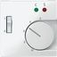 Cen.pl. f. floor thermostat insert w. switch, polar white, glossy, System M thumbnail 3