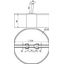 Concrete base C45/55 8.5kg f. wedge mount. D 240mm H 90mm air-term. ro thumbnail 2