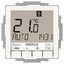 Concealed clock thermostat as a room controller, RAL9010 glossy 55x55, AC 230V, 1 changeover contact, heating 5(2) A, cooling 1(1) A, white backlighting thumbnail 2