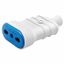 PORTABLE SOCKET-OUTLET - ITALIAN STANDARD - 2P+E 10/16A 250V ac - TYPE P17 DUAL AMPERAGE - WHITE thumbnail 2