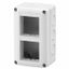 PROTECTED ENCLOSURE FOR SYSTEM DEVICES - VERTICAL MULTIPLE - 4 GANG - MODULE 2x2 - RAL 7035 GREY - IP40 thumbnail 2