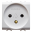 ISRAELI STANDARD SOCKET-OUTLET 250V ac - 2P+E 16A - 2 MODULES - GLOSSY WHITE - CHORUSMART thumbnail 1