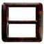 TOP SYSTEM PLATE - IN TECHNOPOLYMER - 8 GANG (4+4 OVERLAPPING) - ENGLISH WALNUT - SYSTEM thumbnail 2