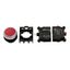 Set of illuminated push-button red 24V with 1NC contact thumbnail 1