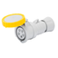 STRAIGHT CONNECTOR HP - IP66/IP67/IP68/IP69 - 3P+N+E 16A 100-130V 50/60HZ - YELLOW - 4H - FAST WIRING thumbnail 1